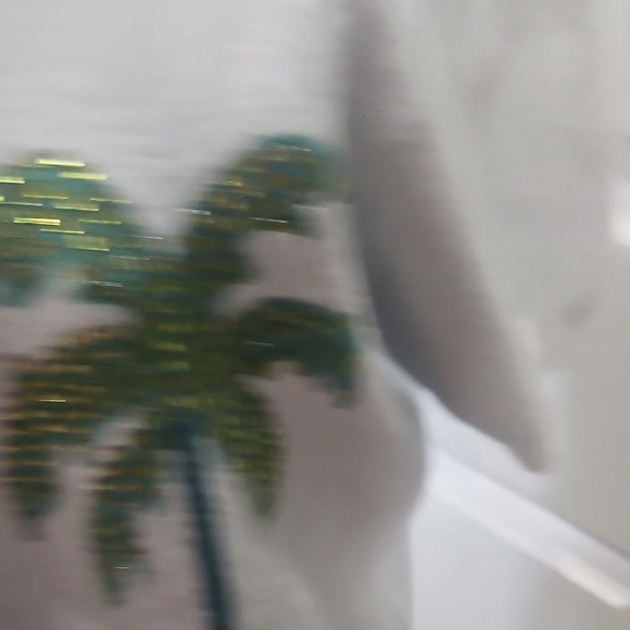 Cato Collection White and Green Sweater - Picture 6 of 7